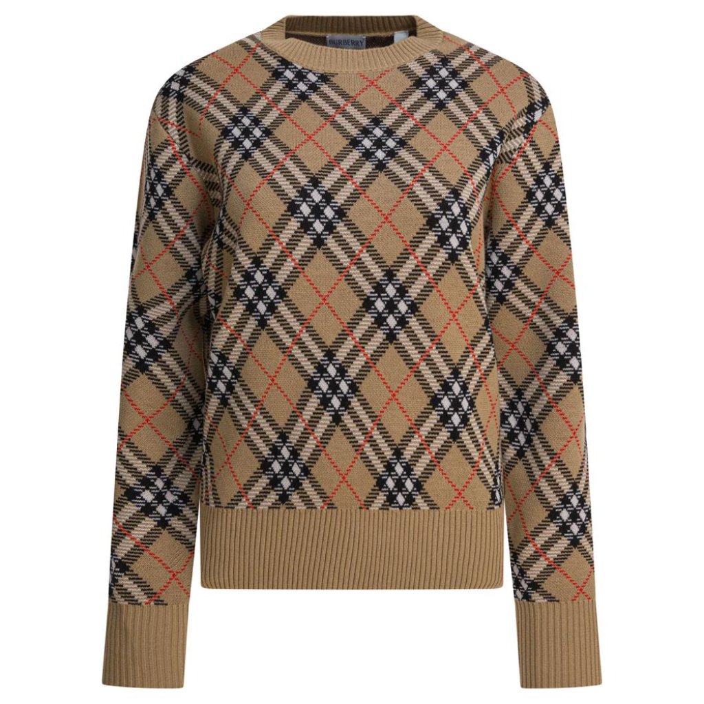 Burberry Wool Blend Crew Neck Sweater Tag Size L Women